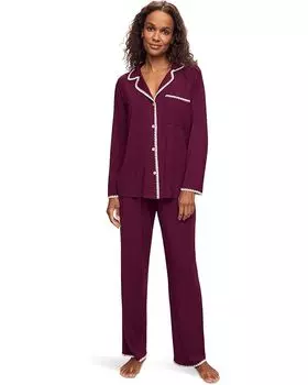Пижама Eberjey Frida Long Pj Set, цвет Plum/Ivory
