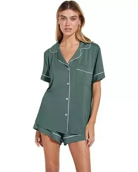 Пижама Eberjey Gisele Relaxed Short, цвет Agave/Ivory