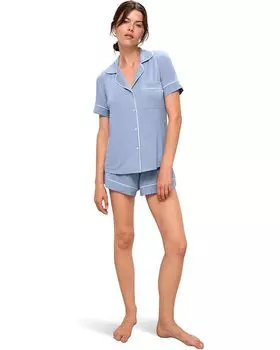 Пижама Eberjey Gisele Relaxed Short PJ Set, цвет Wedgewood