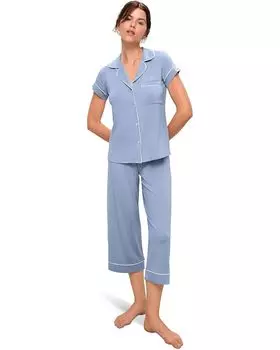 Пижама Eberjey Gisele - The Cropped Pajama Set, цвет Wedgewood