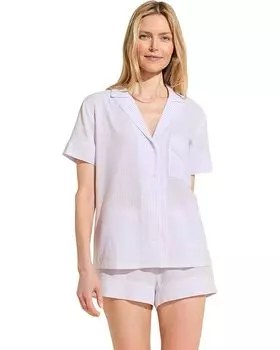 Пижама Eberjey Nautico Shortie Pj Set, цвет White/Lavender