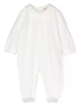 Пижама Elisabetta Franchi La Mia Bambina с вышитым логотипом, белый