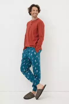 Пижама FatFace Yeti с джоггерами Fat Face, синий