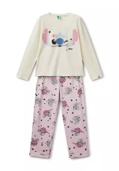 Пижама FLOWING WITH STITCH DISNEY PRINT SET United Colors of Benetton, белый