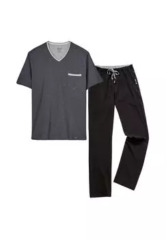 Пижама - футболка с длинными брюками Night & Home CiTO, цвет Grau Schwarz