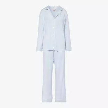 Пижама gisele из эластичного джерси с отделкой окантовкой Eberjey, синий