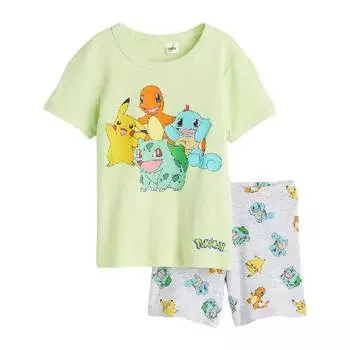 Пижама H&amp;M Pokemon, светло-зеленый/светло-серый