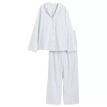 Пижама H&amp;M Striped, светло-синий