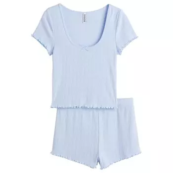Пижама H&amp;M Top and Shorts, светло-синий