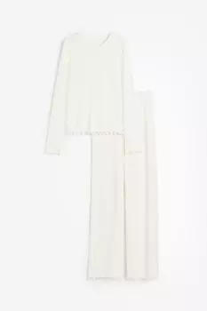 Пижама H&M, кремовый