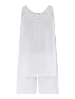 Пижама Hanro Short Pajama Set Klara, белый