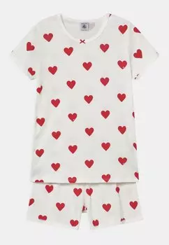 Пижама Heart Print Petit Bateau, цвет marshmallow/terkuit