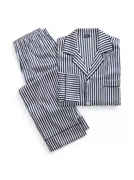 Пижама heritage из шелка Polo Ralph Lauren, синий