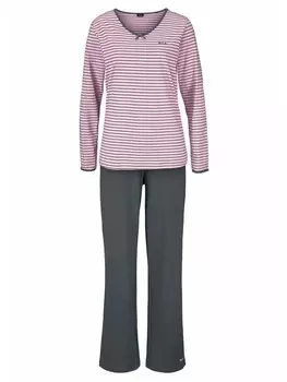 Пижама HIS, цвет rosa-anthrazit