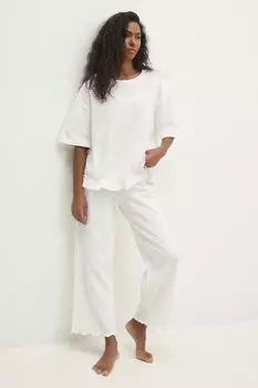 Пижама хлопковая Answear.Lab, бежевый