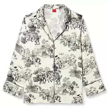 Пижама HUGO Joujou Shirt, бежевый