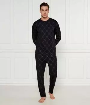 Пижама Hugo Regular с монограммой, черный