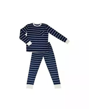 Пижама из двух частей Baby Boys Baby Emerson Fitted с длинными рукавами Everly Grey, синий