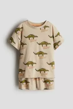 Пижама из джерси с принтом H&M, мультиколор