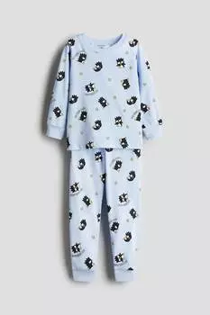 Пижама из хлопка с узором H&M, мультиколор