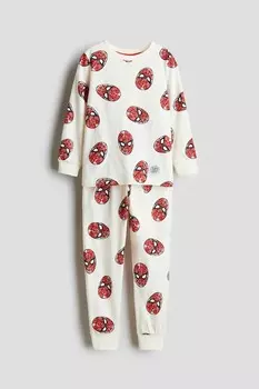 Пижама из хлопкового джерси с принтом H&M, мультиколор