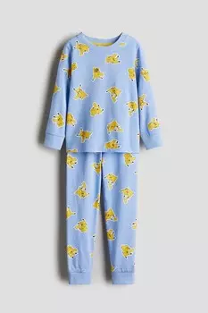 Пижама из хлопкового джерси с принтом H&M, мультиколор