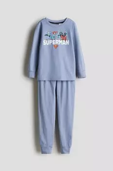 Пижама из хлопкового джерси с принтом H&M, мультиколор