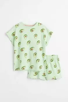 Пижама из хлопкового трикотажа H&amp;M