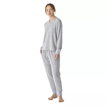 Пижама из мягкого трикотажа с v-образным вырезом и длинными рукавами jjb5 J J Brothers, серый