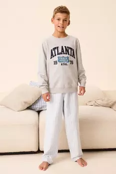Пижама из одинарного плетения Next, светло-серый