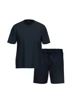 Пижама из органического хлопка с короткими рукавами AMMANN, темно-синий
