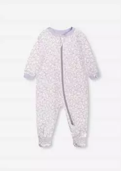 Пижама из органического хлопка с принтом для малышей в сиреневом цвете Deux par Deux