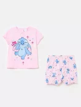 Пижама из органического хлопка с принтом Fagottino, цвет pink