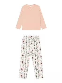 Пижама JACKY Pajamas, цвет Peach/White