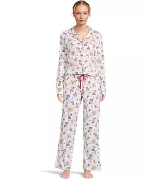 Пижама Karen Neuburger Knit Novelties Girlfriend Pajama Set, цвет Cream Dogs