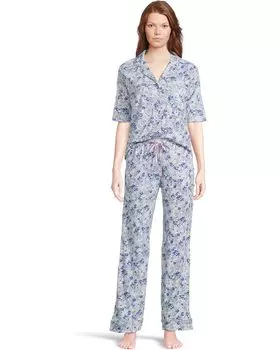 Пижама Karen Neuburger Petite Sunshine Meadows Elbow Slv Notch Collar Girlfriend Pajama Set, цвет Brushed Meadows