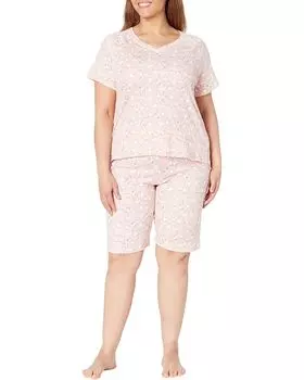 Пижама Karen Neuburger V-Neck Bermuda PJ Set, цвет Cat Crowd