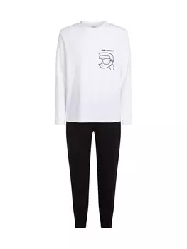Пижама Karl Lagerfeld Long Pajamas, белый
