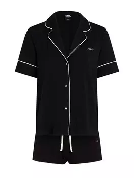 Пижама Karl Lagerfeld Short Pajama Set, черный
