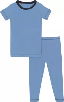 Пижама Kickee Pants Kids Short Sleeve Pajama Set, цвет Dream Blue with Deep Space