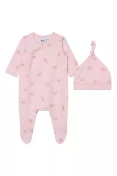 Пижама-Комбинезон и шапка Boss Kidswear, розовый