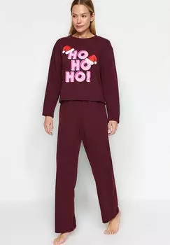 Пижама КОМПЛЕКТ Trendyol, бордовый