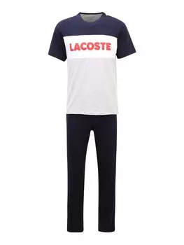 Пижама LACOSTE Long Pajamas, цвет Navy/mottled grey