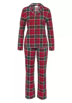 Пижама LASCANA (3 шт., включая спальную маску), зеленый