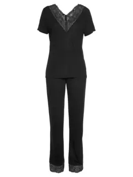 Пижама LASCANA, черный