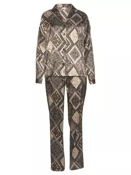 Пижама LASCANA, цвет gemustert-schwarz