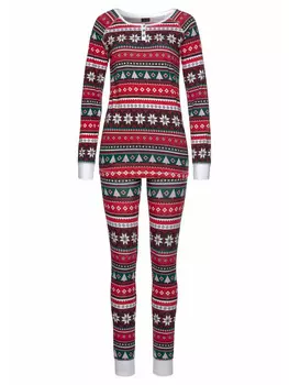 Пижама LASCANA, цвет rot-grn