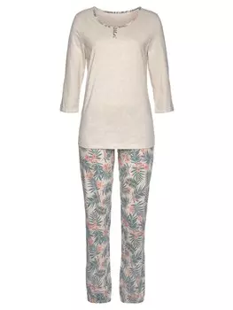 Пижама LASCANA, цвет sand-grn
