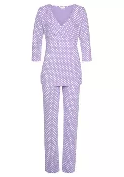 Пижама Lascana, пастельно-фиолетовый