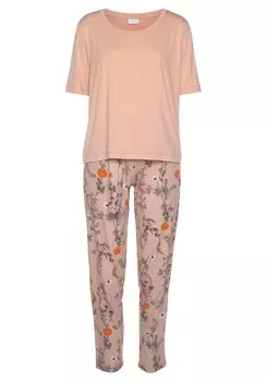 Пижама Lascana, розовый/темно-розовый